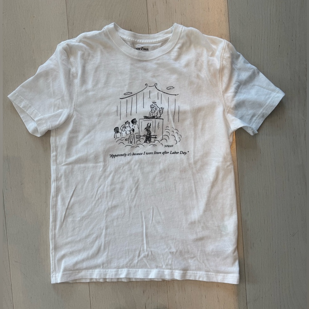 Limited-edition The New Yorker X J.Crew vintage-wash cotton graphic T-shirt